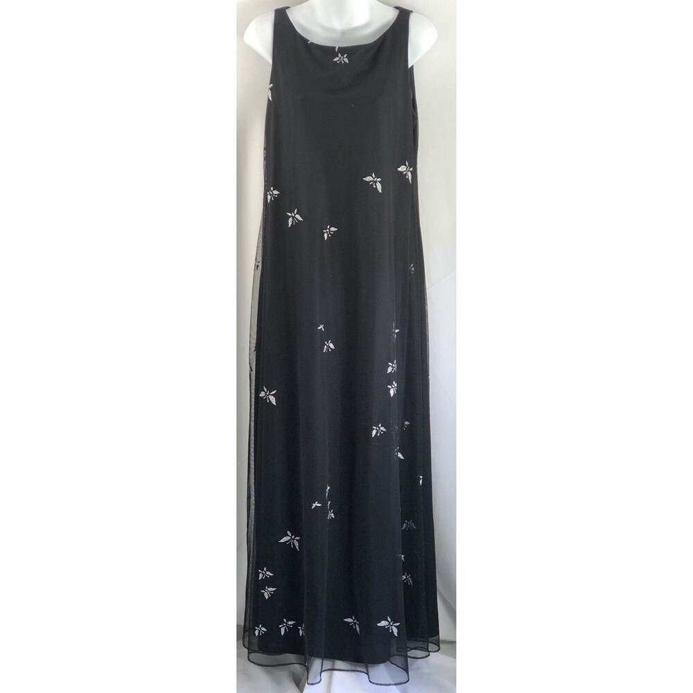 Vintage a-line dress m BIK glitter butterfly layered mesh whimsigoth fairy Prom